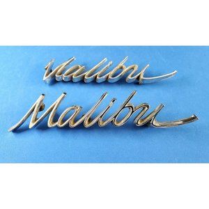 VINTAGE 1966 1967 Chevy Malibu Chrome Car Logo Rear quarter panel Emblem Lot